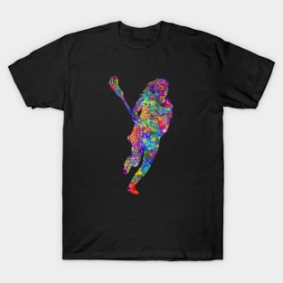 Lacrosse watercolor art T-Shirt